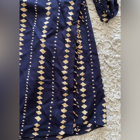 TOTO N KO TOTONKO blue short wrap skirt 8 - Picture 2 of 4